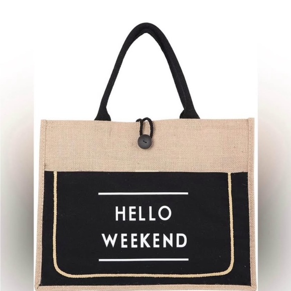 Weekender bag Tan and Black Tote Bag - Picture 1 of 5